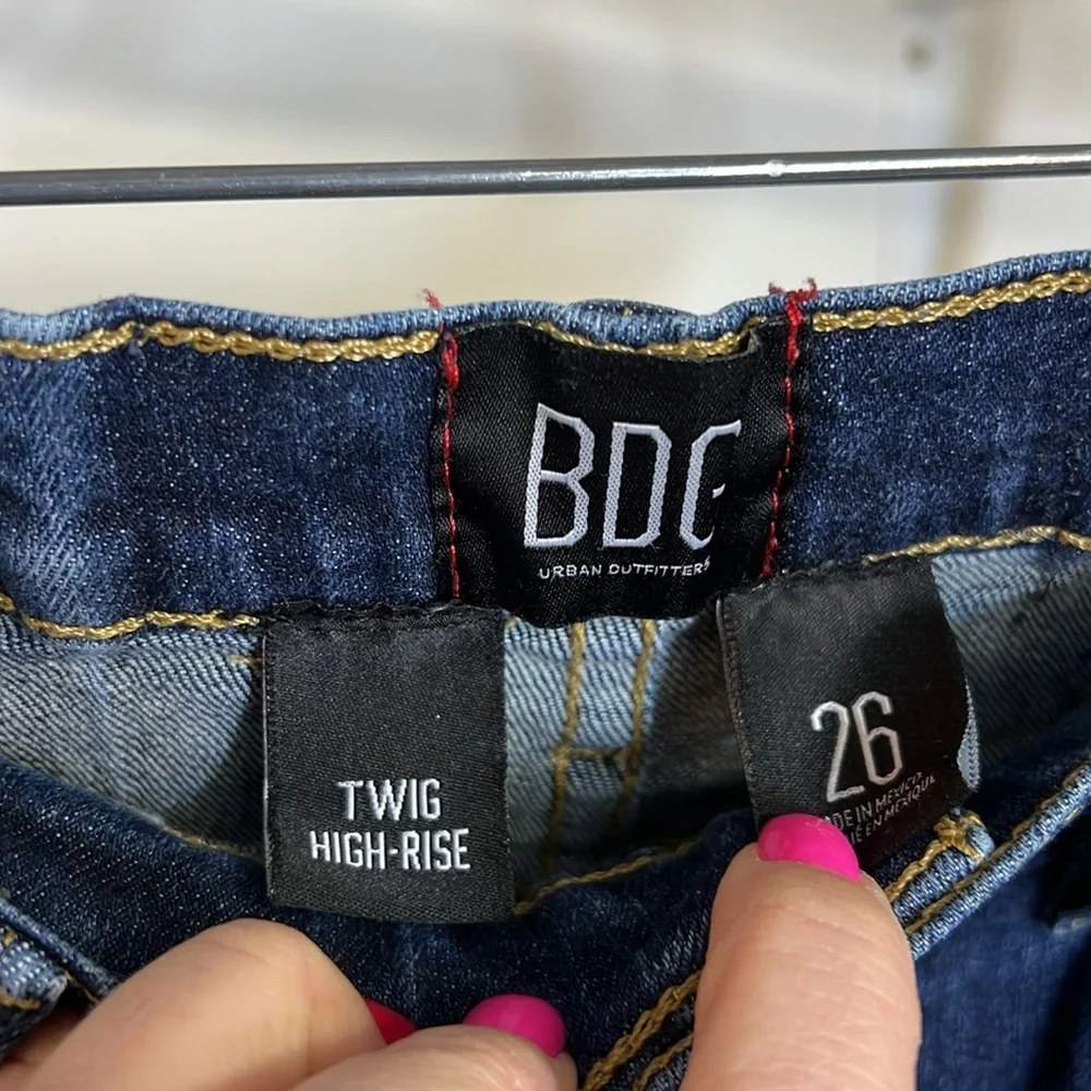 BDG The Twig High‎ Rise Skinny Stretchy Blue Jeans- 2